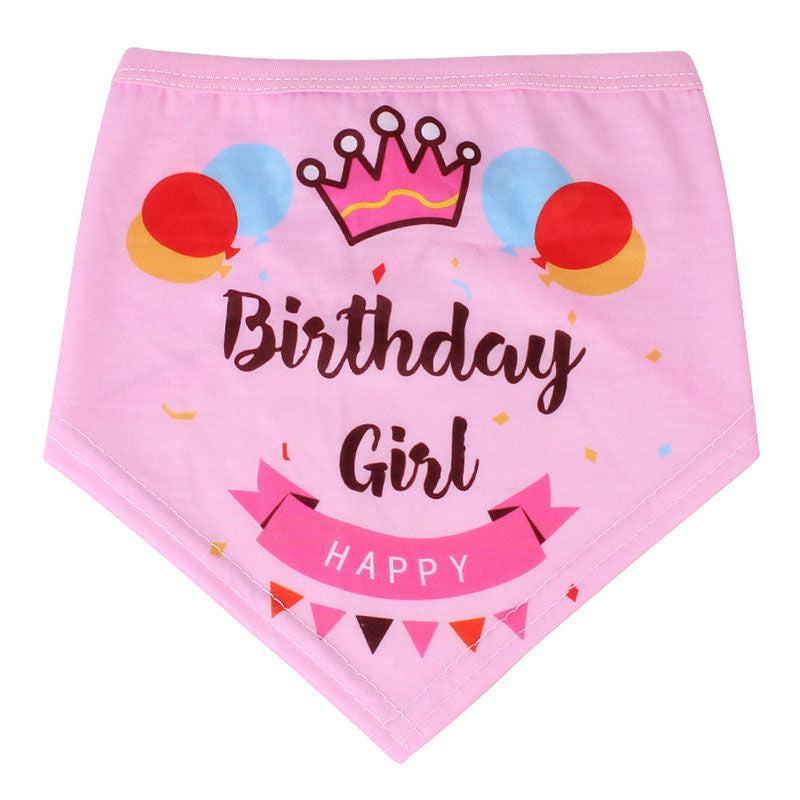 Halstuch Happy Birthday rosa