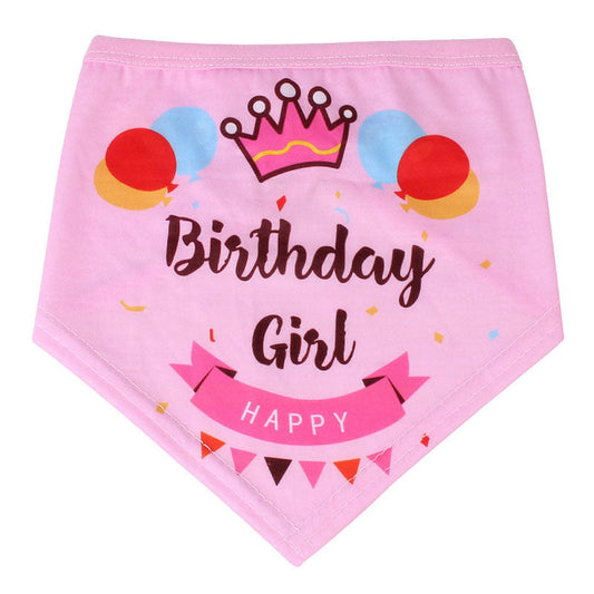 Halstuch Happy Birthday rosa