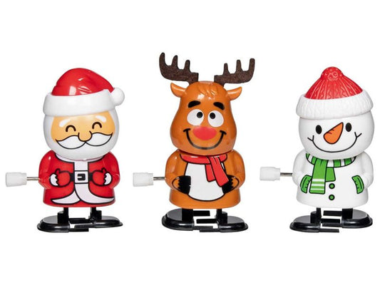 goki Weihnachtsfiguren zum Aufziehen, Kunststoff, 3-fach sortiert, Figur nicht frei wählbar