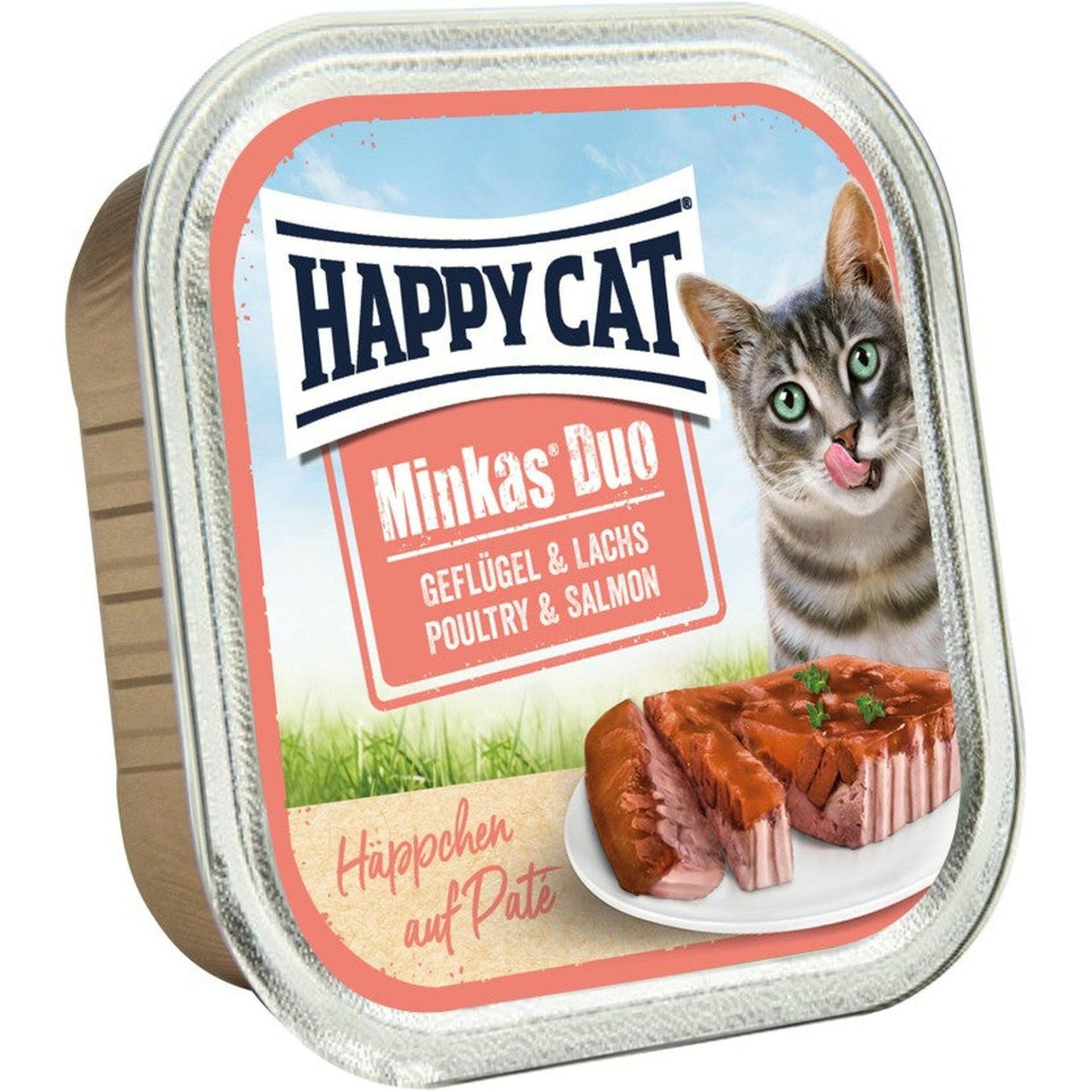 Happy Cat Duo Paté auf Häppchen 12x100g