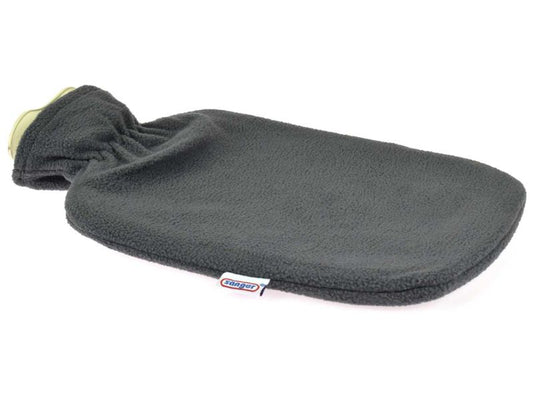 Sänger Wärmflasche mit Fleecebezug, grau