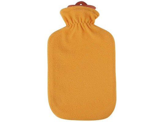 Sänger Wärmflasche mit Fleecebezug, orange