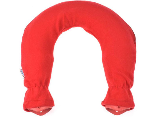 Sänger Nackenwärmflasche mit Fleecebezug, rot