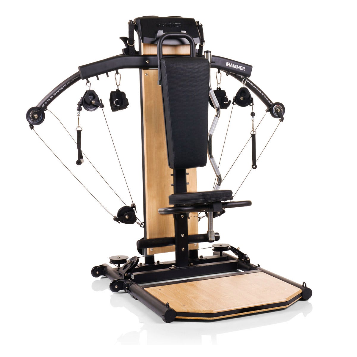 HAMMER Kraftstation BioForce MX NorsK | Holz-Design | Geräuschlos | 125 kg Widerstand