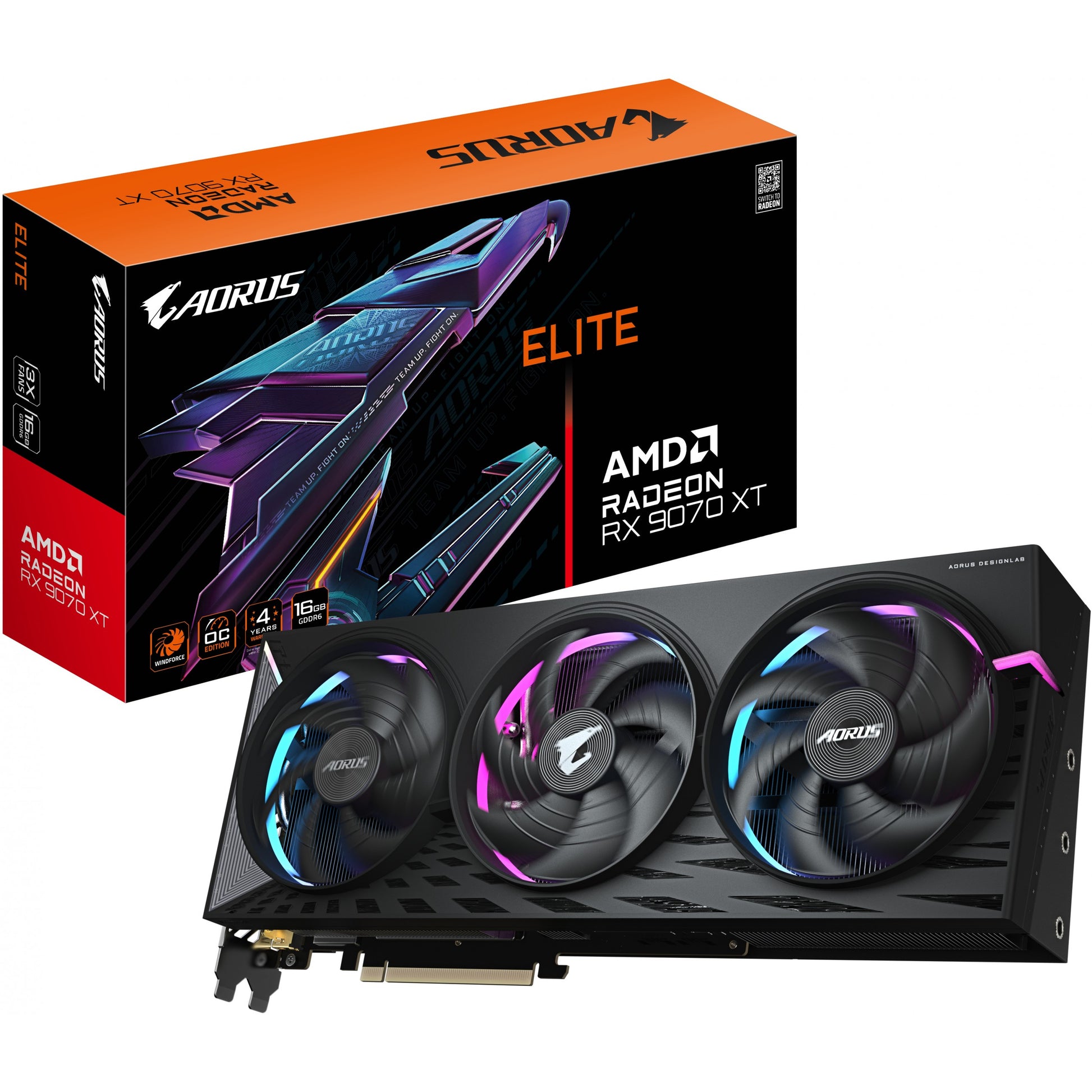 RX 9070 XT 16GB Gigabyte Radeon Aorus Elite GDDR6 3Fan