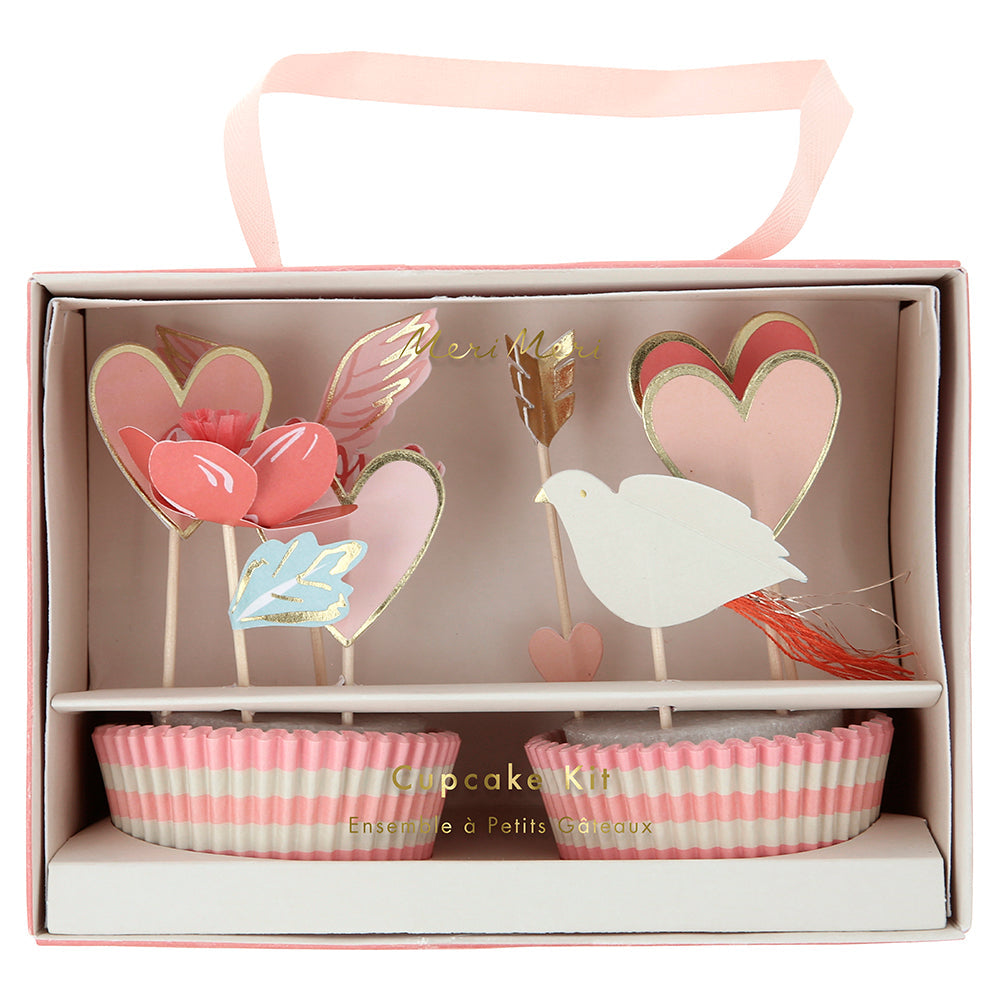 Heart & Bird Cupcake Set