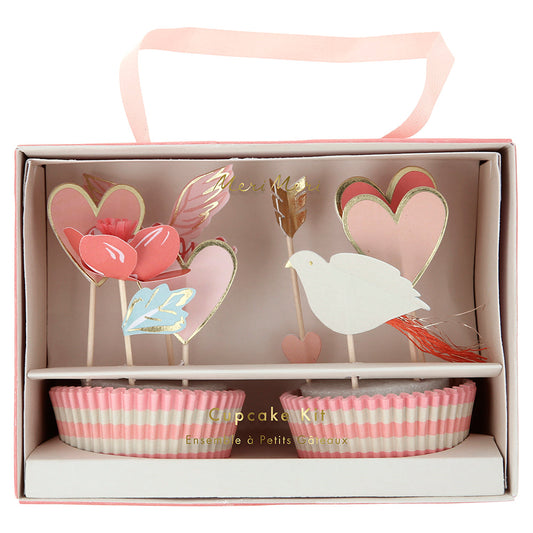 Heart & Bird Cupcake Set