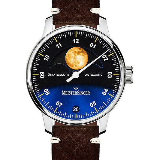 Meistersinger die Einzeigeruhr Automatik Stratoscope ST982G