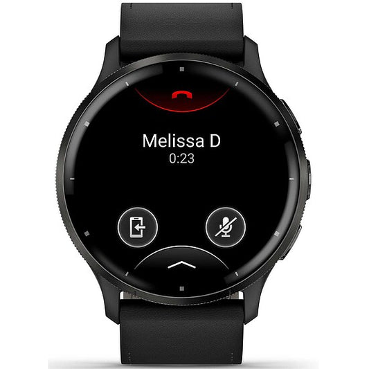 Garmin Venu 010-02784-52 mit Lederhybridarmband und Ersatzband aus Silikon