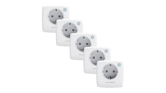 Homematic IP Smart Home 5er-Set Schaltsteckdose HmIP-PS-2