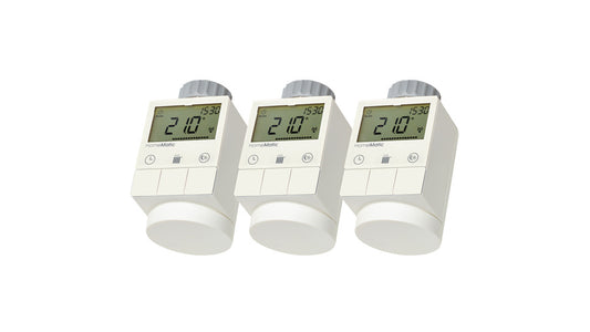Homematic 3er-Set Funk-Heizkörperthermostat HM-CC-RT-DN für Smart Home / Hausautomation