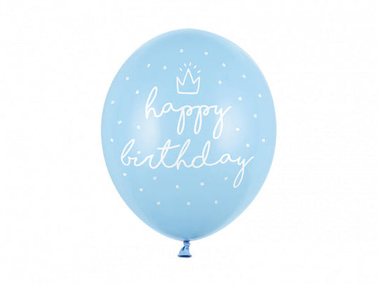 Happy Birthday Luftballons blau