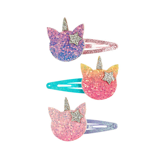 Haarspangen Einhorn Regenbogen