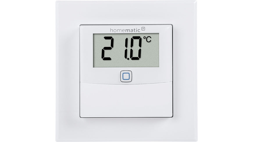 Homematic IP Smart Home Temperatur- und Luftfeuchtigkeitssensor mit Display – innen, HmIP-STHD