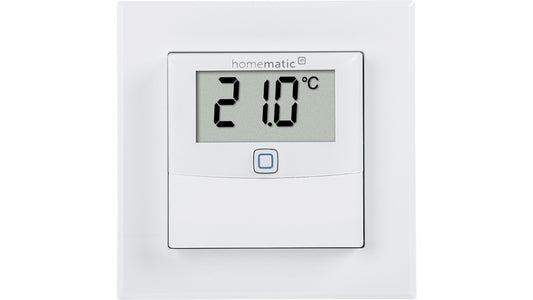 Homematic IP Smart Home Temperatur- und Luftfeuchtigkeitssensor mit Display – innen, HmIP-STHD
