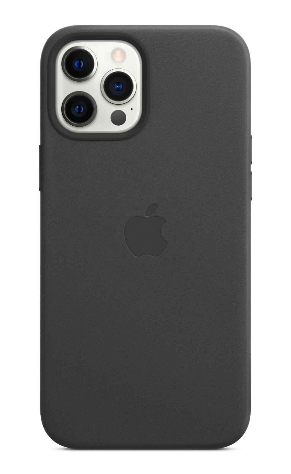 Apple Leder Case mit MagSafe für Apple iPhone 12 Pro Max, schwarz