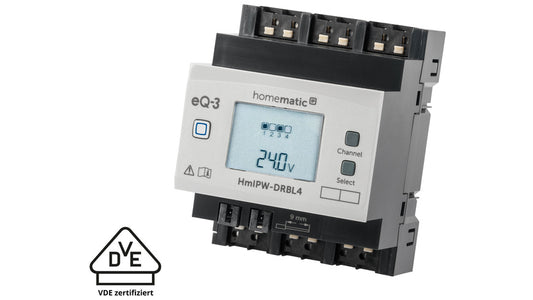 Homematic IP Wired Smart Home Jalousieaktor – 4-fach, HmIPW-DRBL4