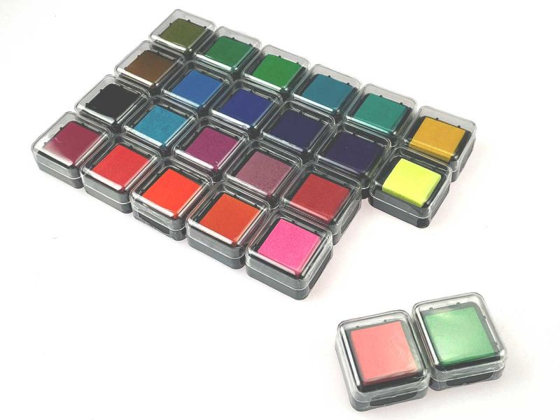 goki Stempelkissen, 22er+2-Set, einfarbig, sortiert