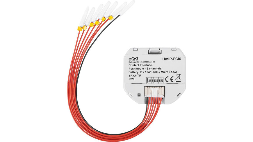 Homematic IP Smart Home Kontakt-Schnittstelle Unterputz – 6-fach, HmIP-FCI6
