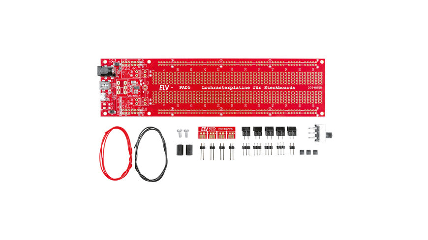 ELV Bausatz Lochrasterplatine für Steckboards PAD5, mit Spannungsreglern