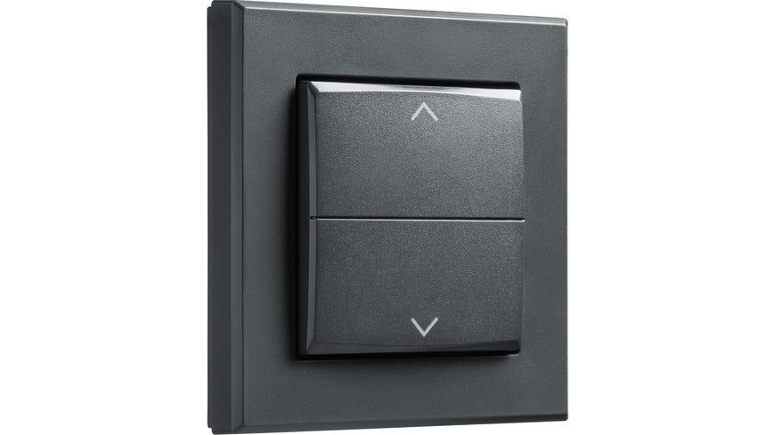 Homematic IP Smart Home Tasterwippe für Markenschalter – mit Pfeilen, anthrazit, HmIP-BRA-A