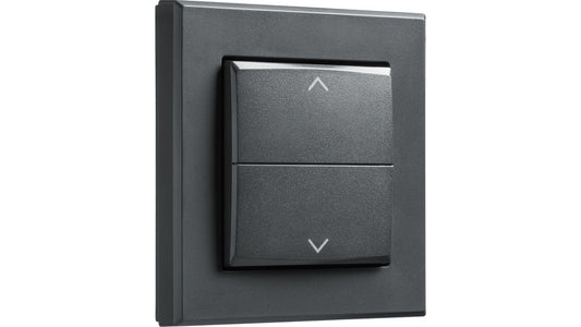 Homematic IP Smart Home Tasterwippe für Markenschalter – mit Pfeilen, anthrazit, HmIP-BRA-A