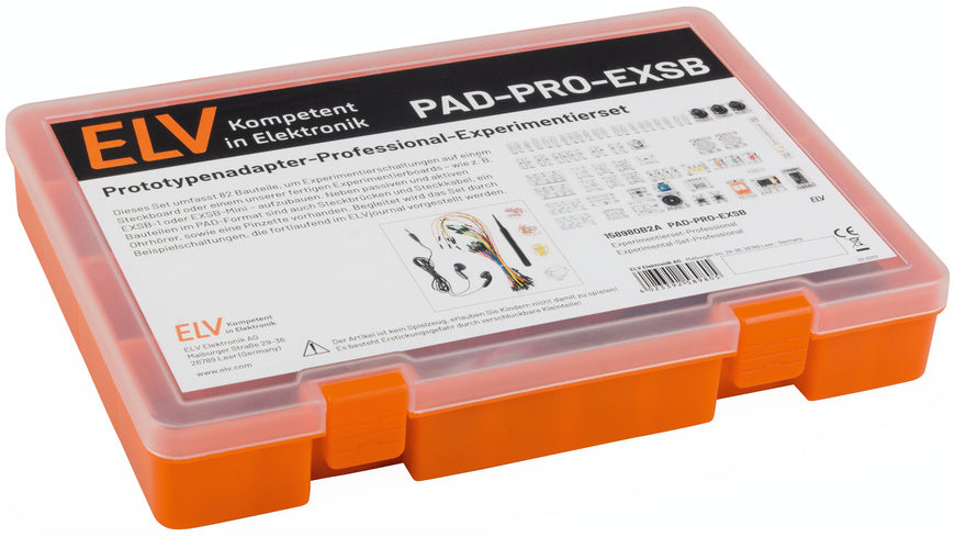 ELV Prototypenadapter-Professional-Experimentierset, PAD-PRO-EXSB, mit Aufbewahrungsbox