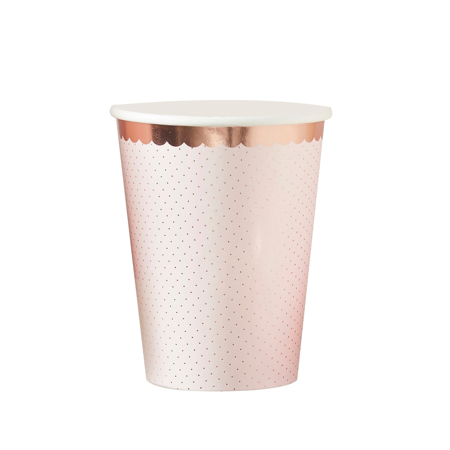 Roségold Dots Pappbecher
