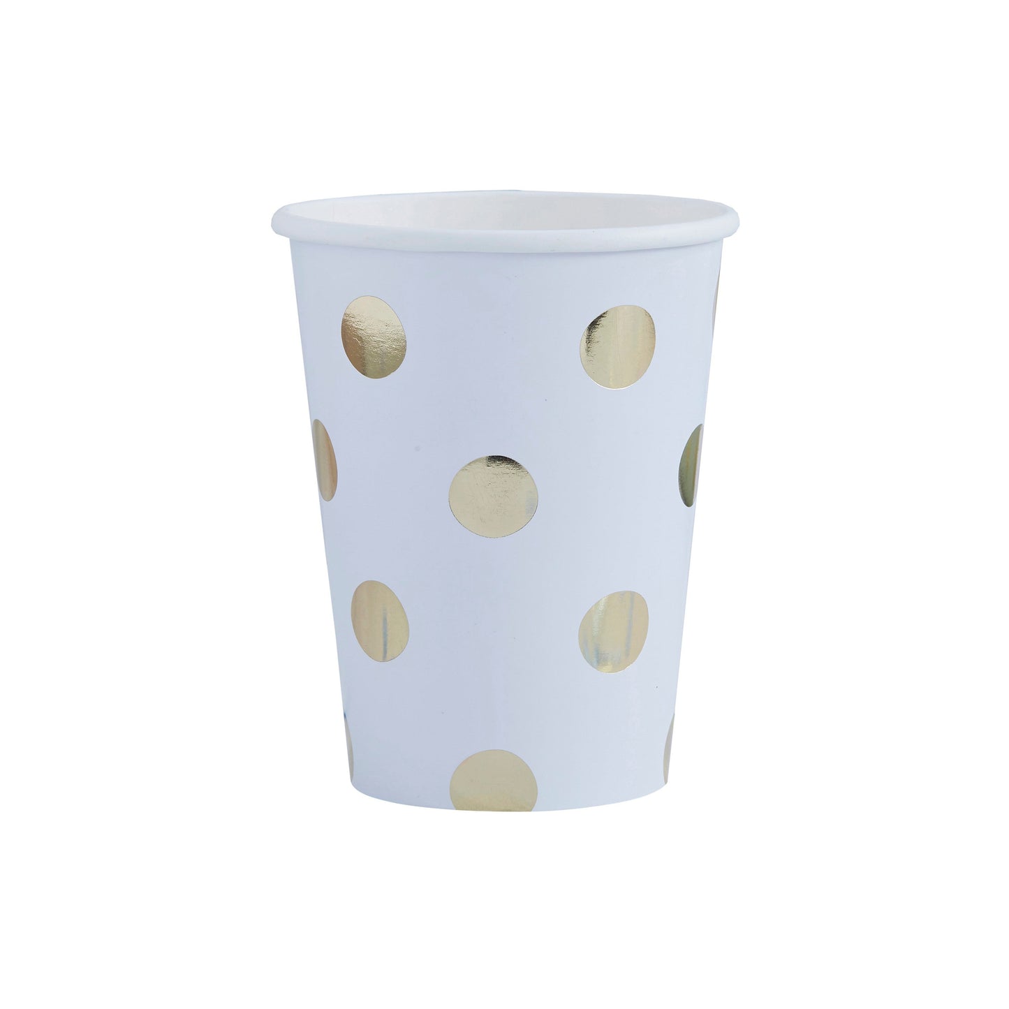 Gold Dots Pappbecher
