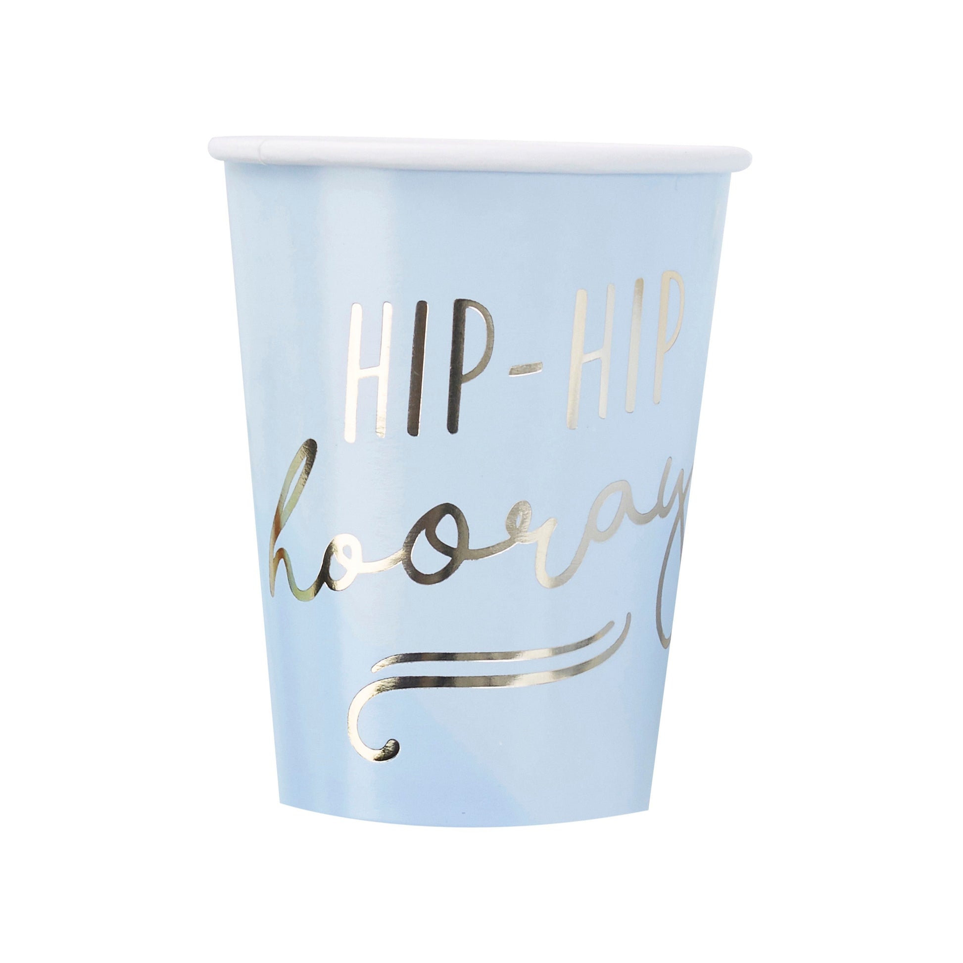 Hip Hip Hooray Pappbecher hellblau