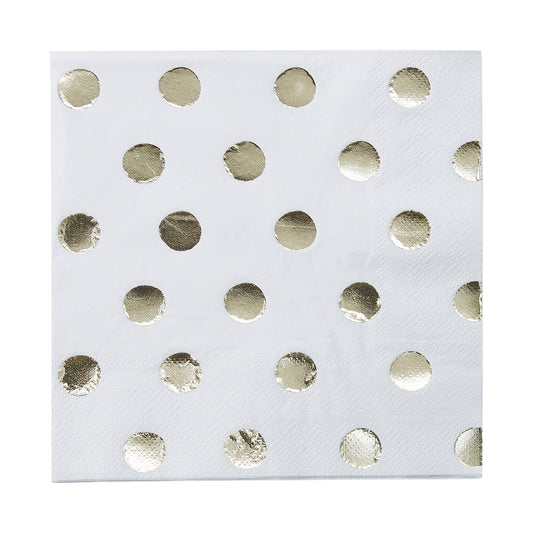 Gold Dots Servietten