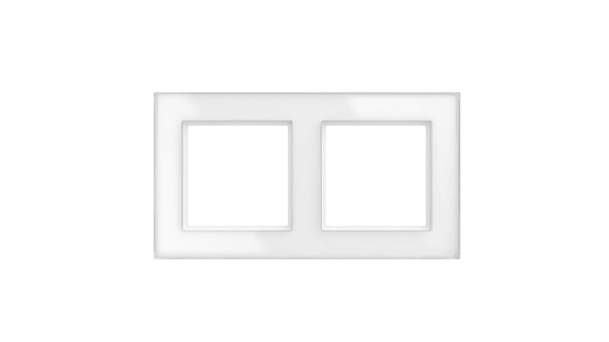 Homematic IP Glasrahmen,  2-fach, weiß, HmIP-GF2