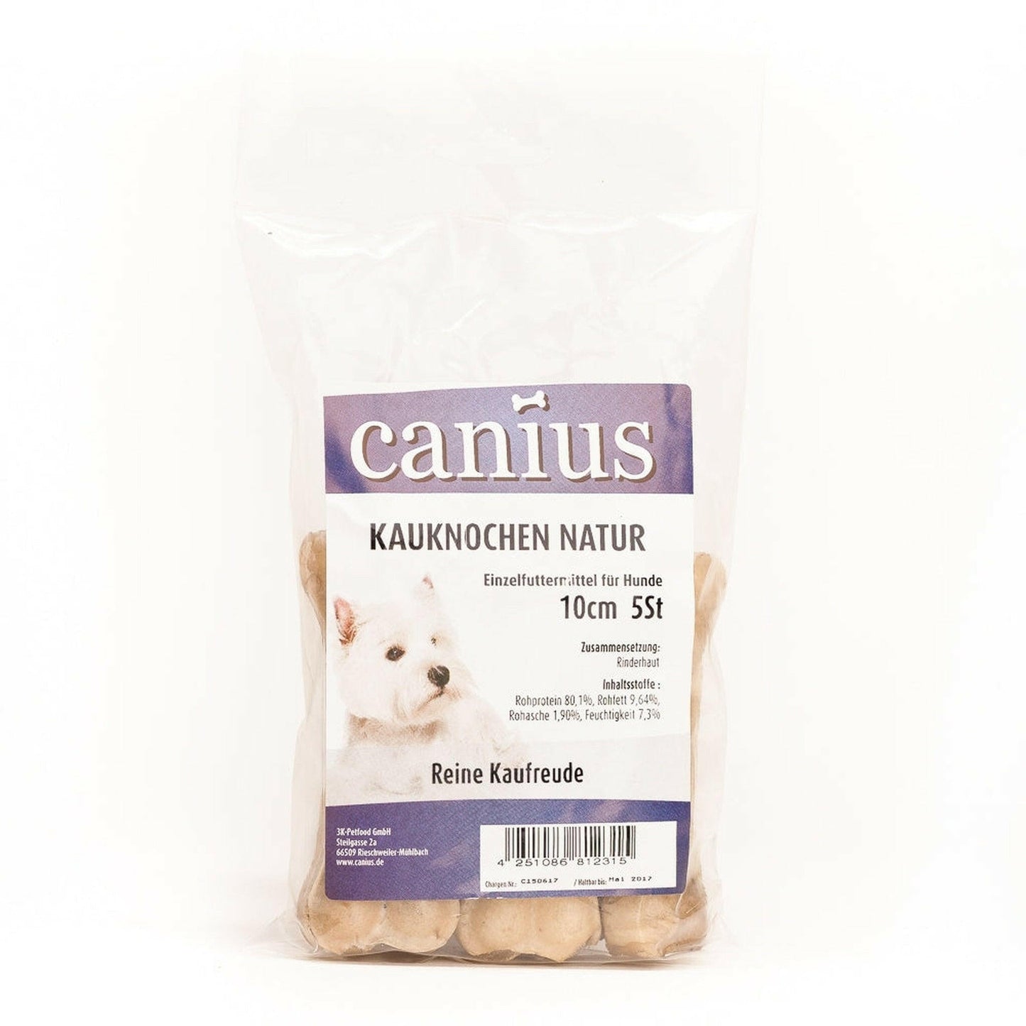 Canius Kauknochen gepresst 10cm 5 Stück