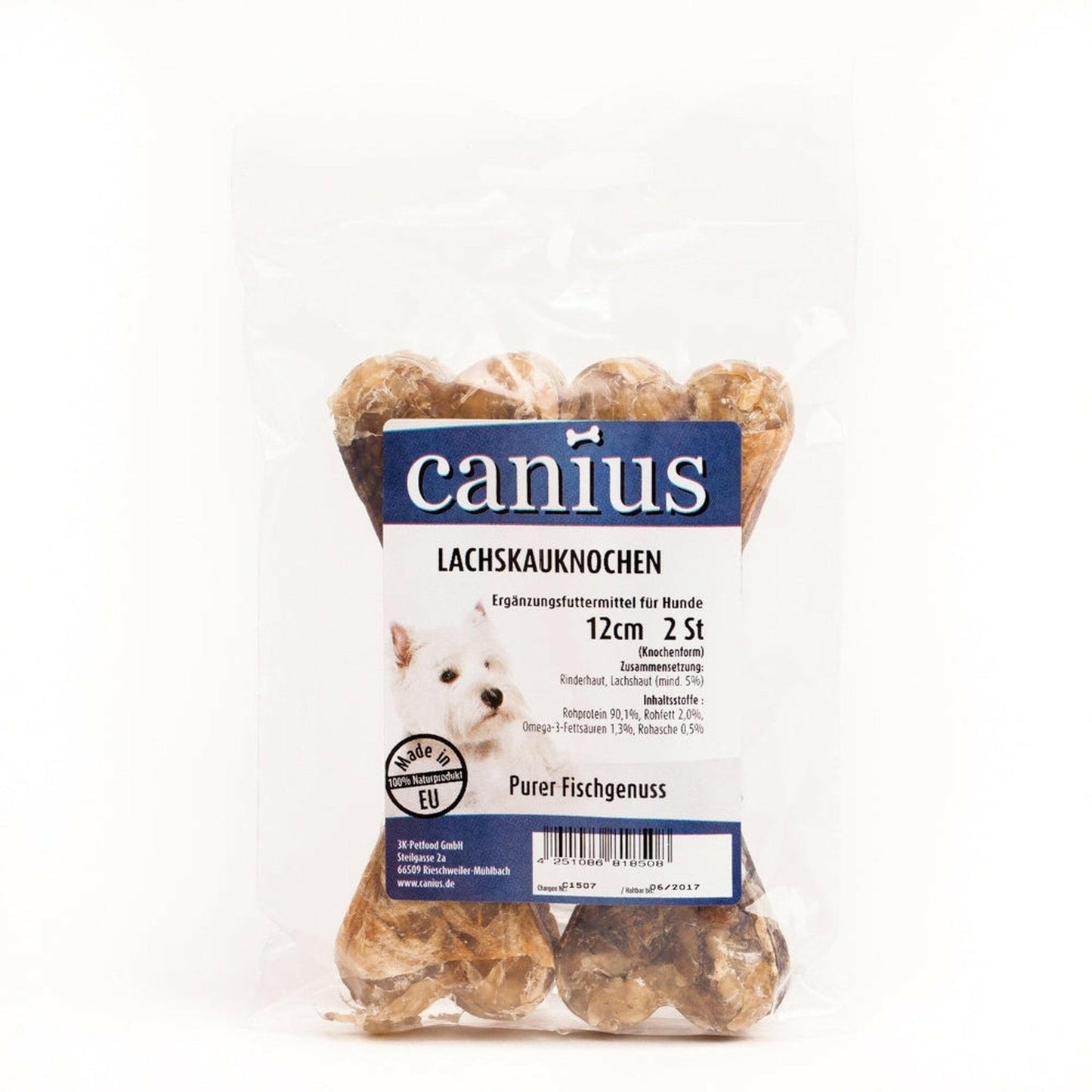 Canius Lachskausnack in Knochenform 12cm 2er Pack