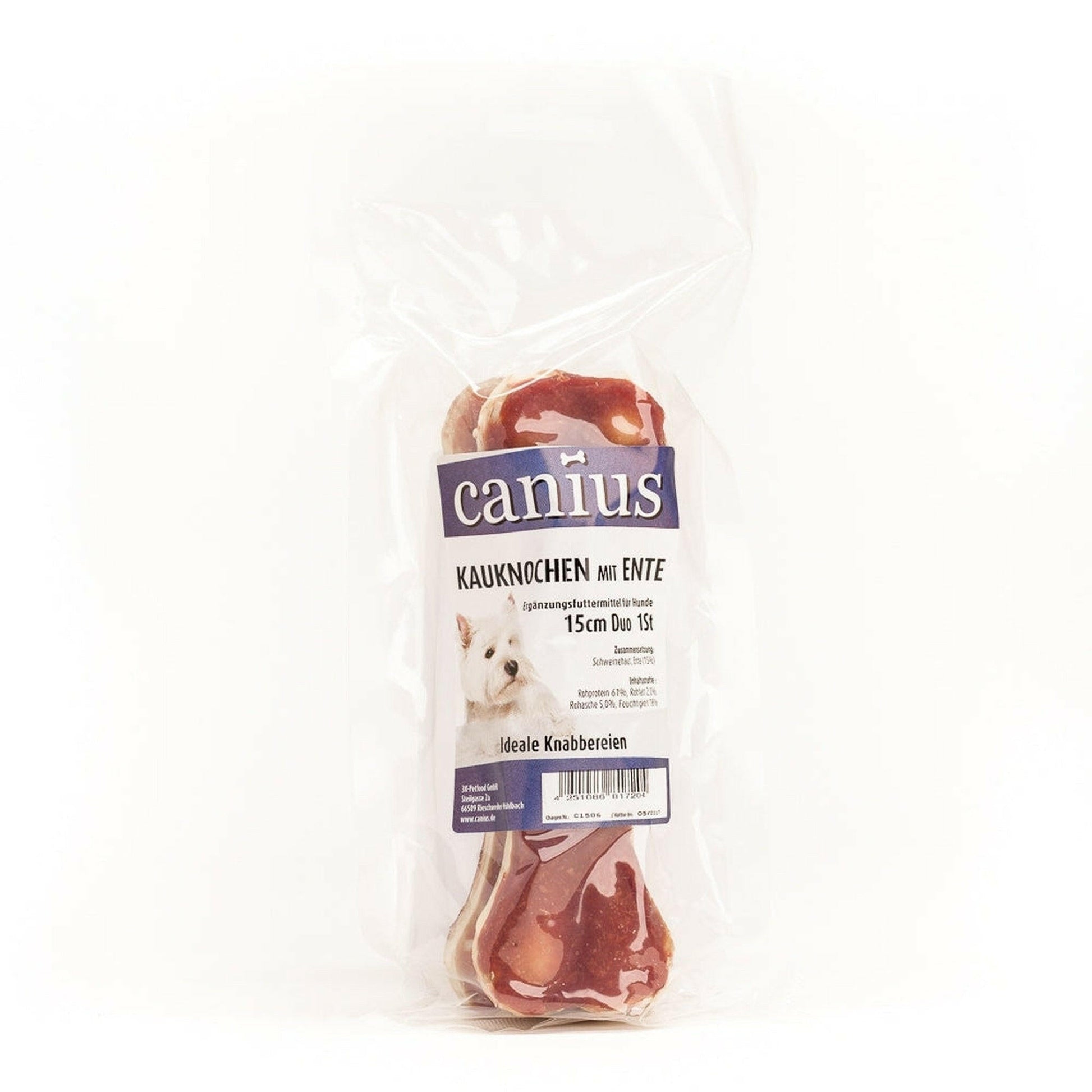 Canius Kauknochen Ente 15cm 2 Stück