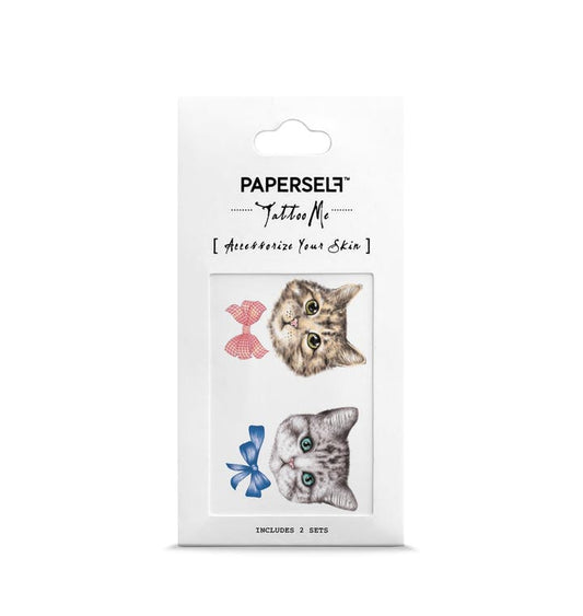 Tattoos Kätzchen mit Schleifen