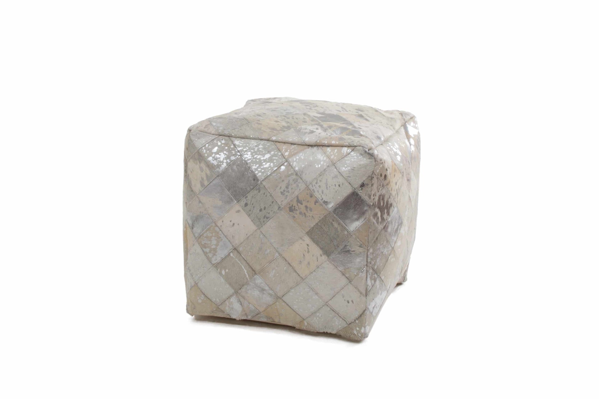 Lavish Pouf 210 Grau / Silber 45cm x 45cm