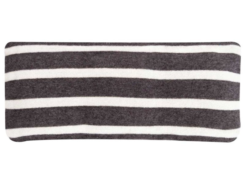 Sänger Wärmekissen mit Kirschkernfüllung und Strickbezug aus Baumwolle, Silberstreifen