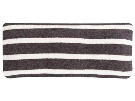 Sänger Wärmekissen mit Kirschkernfüllung und Strickbezug aus Baumwolle, Silberstreifen