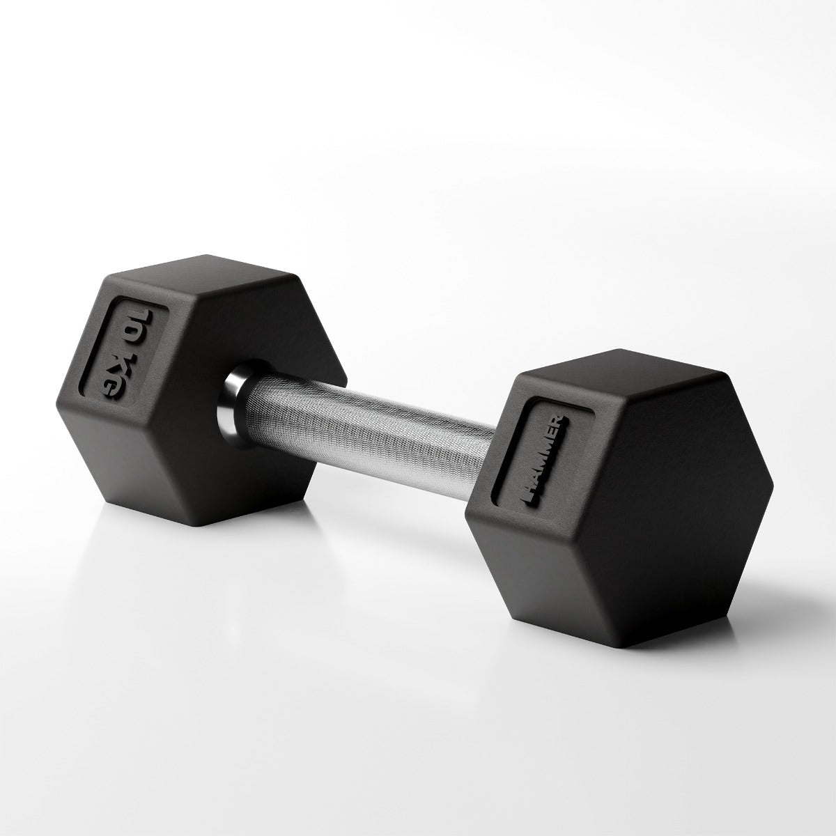 Kompakthanteln Hexagon PRO 10 kg, Standfest, beste Kraftverteilung, Stahlgriff, Gummierung, Stapelbar, Functional Training, CrossFit HAMMER MAXIMUM