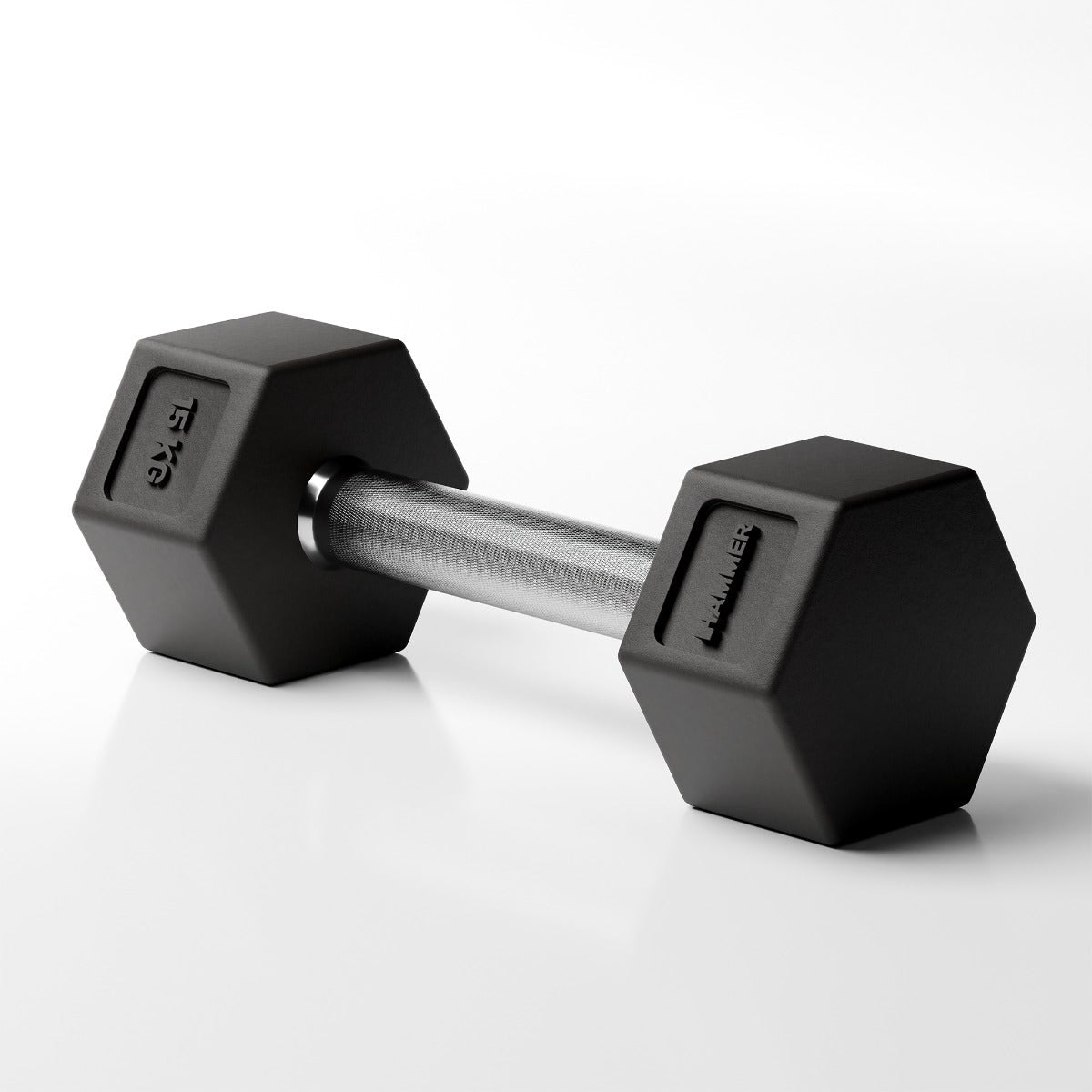 Kompakthanteln Hexagon PRO 15 kg, Standfest, beste Kraftverteilung, Stahlgriff, Gummierung, Stapelbar, Functional Training, CrossFit HAMMER MAXIMUM