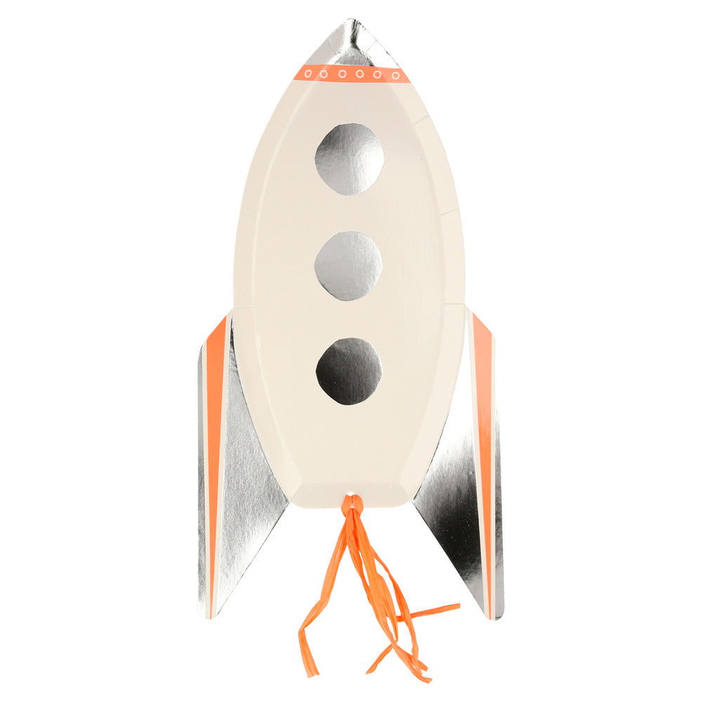 Pappteller Rakete