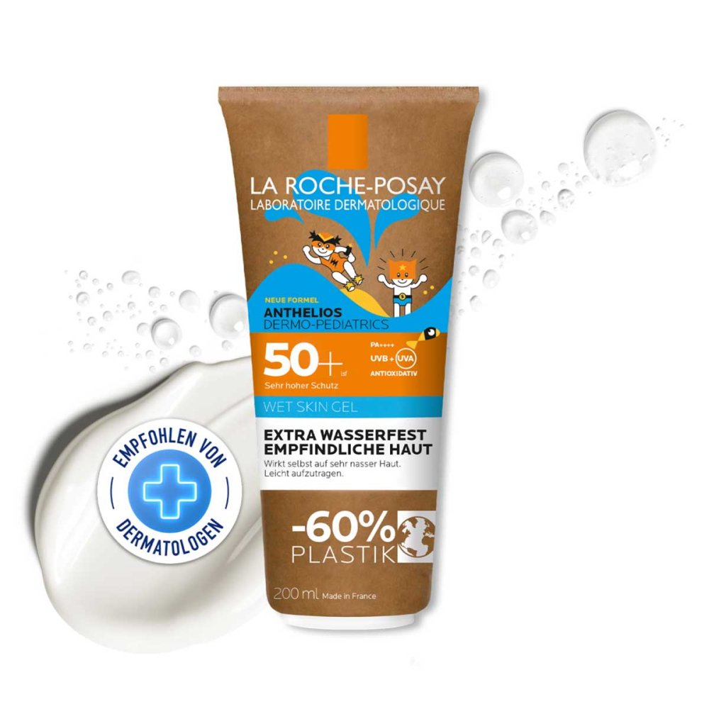 Anthelios Dermo-Kids Wet Skin Gel LSF 50+ - Tube mit Pappe