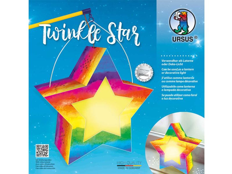 URSUS Laternen-Bastelset Twinkle Star »Aquarell«
