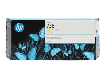 HP 738 300-ml Yellow DesignJet Ink Cartr