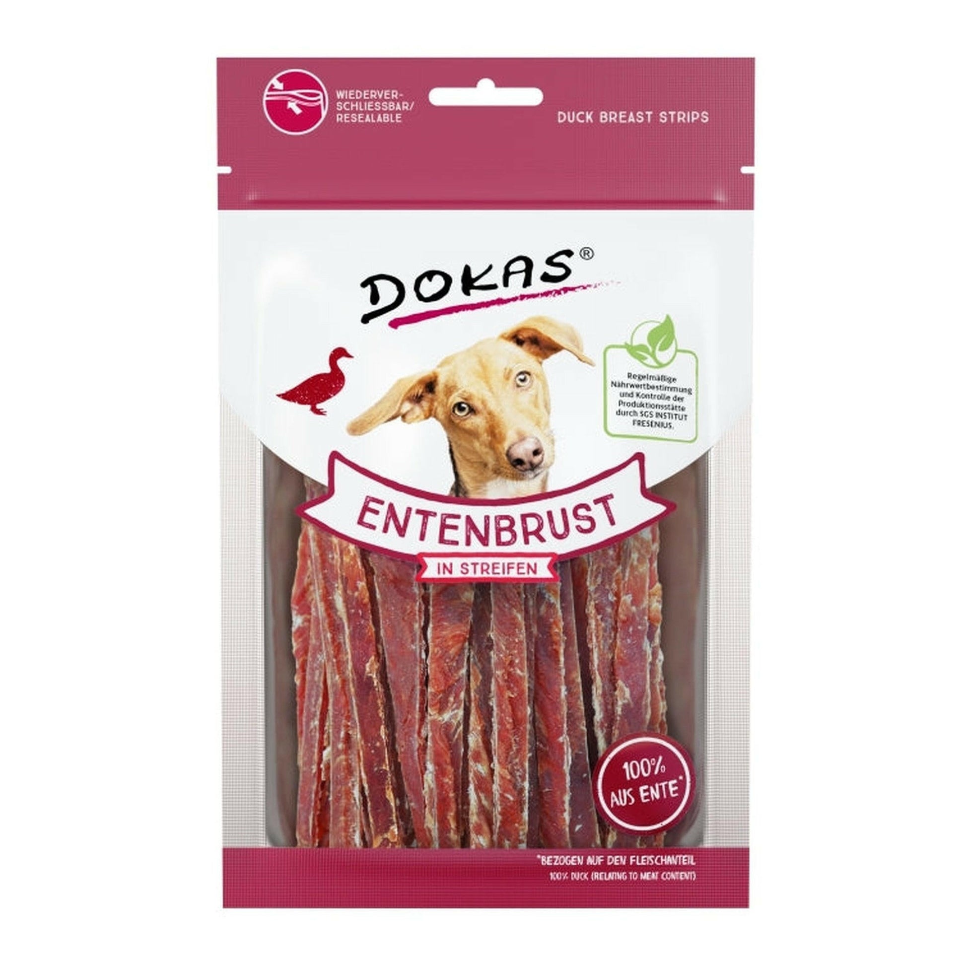 Dokas Hunde Snack Entenbrust in Streifen