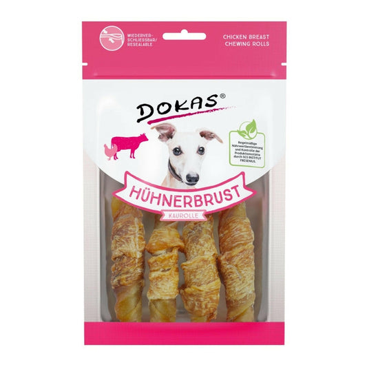 Dokas Hunde Snack Hühnerbrust Kaurolle