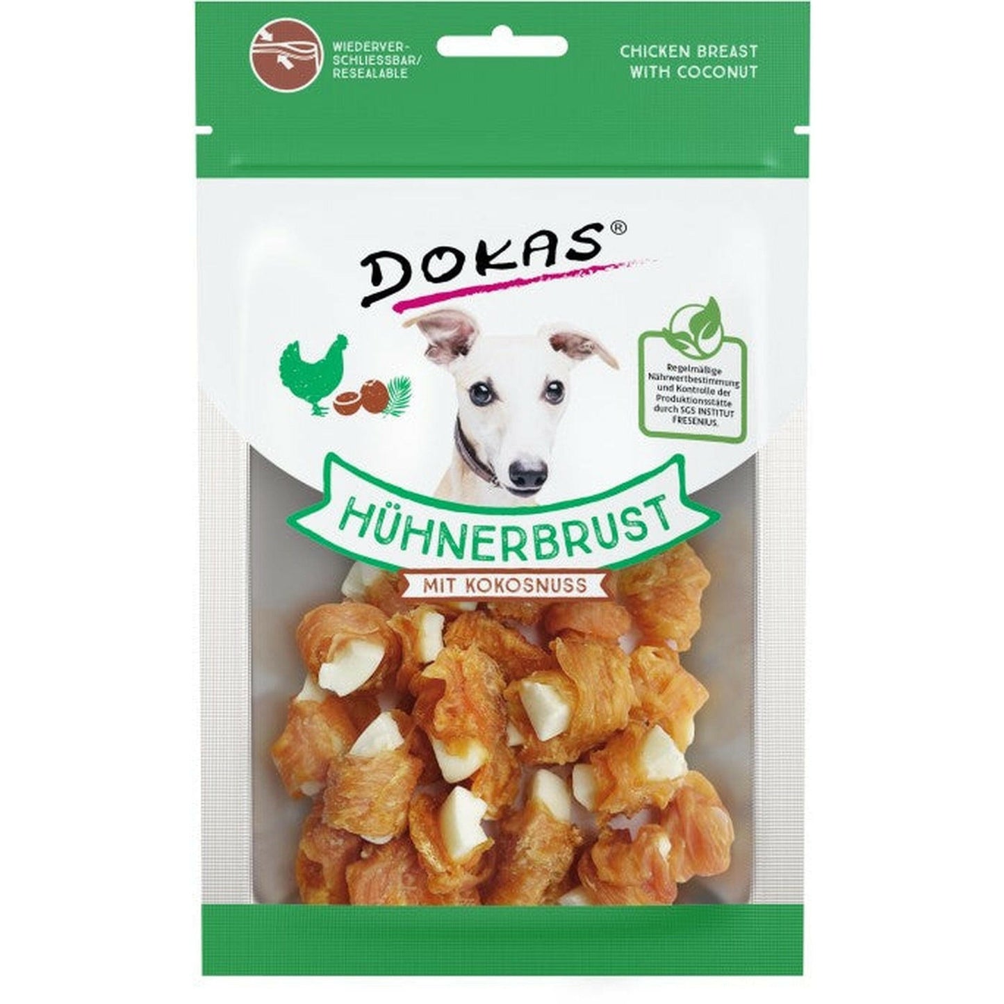 Dokas Hunde Snack Hühnerbrust mit Kokosnuss 9x60g