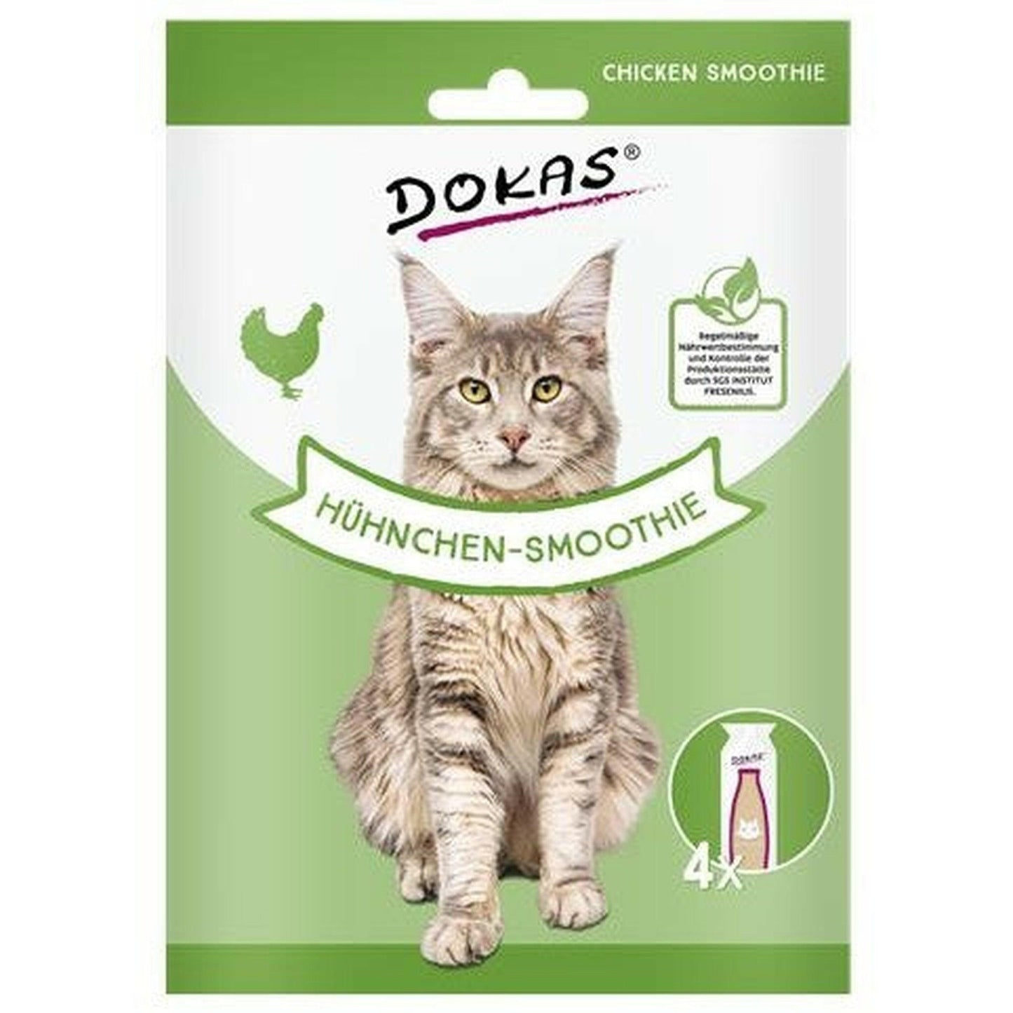 Dokas Cat Snack Hühnchen-Smoothie 4x30ml 8er Pack