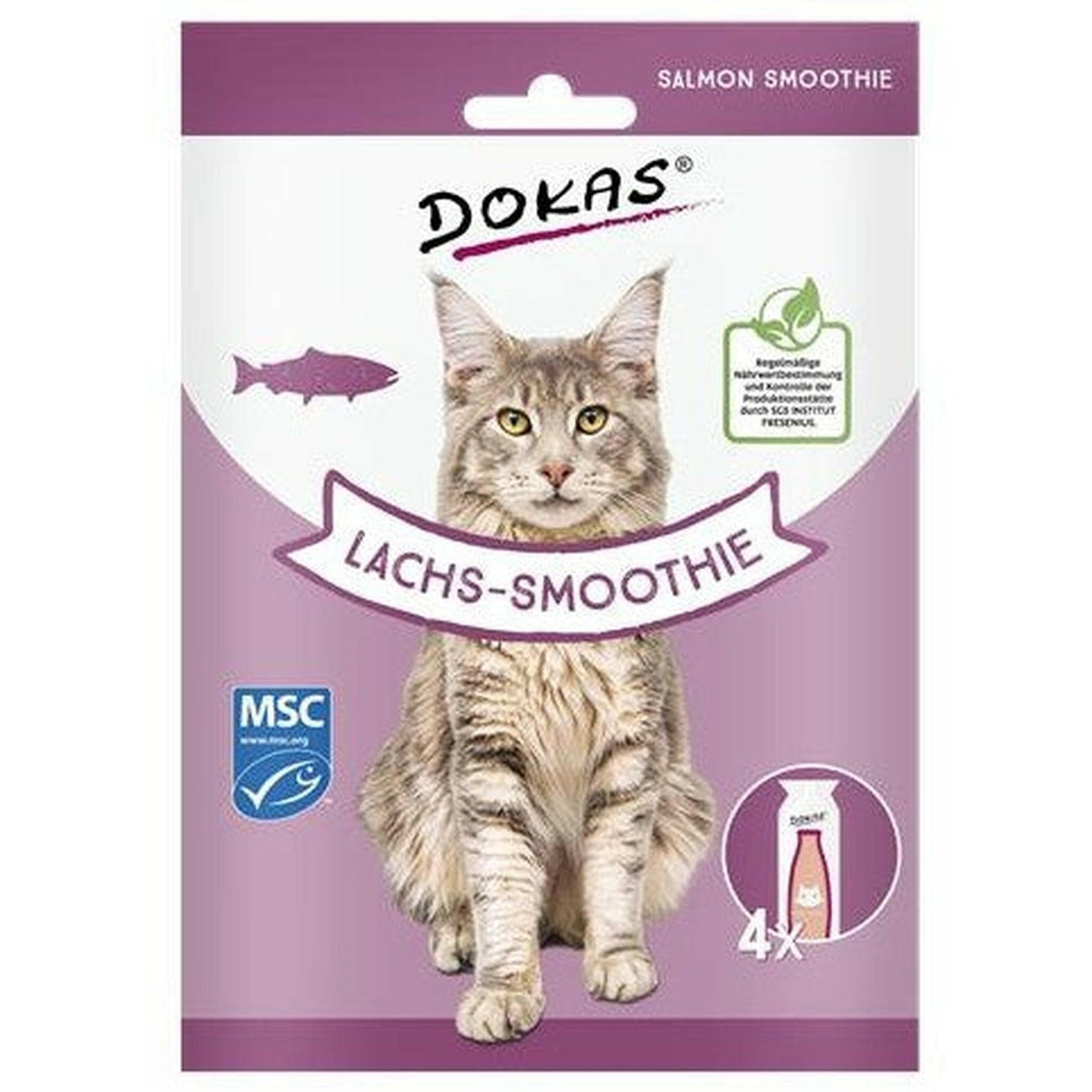 Dokas Cat Snack Lachs-Smoothie 4x30ml 8er Pack
